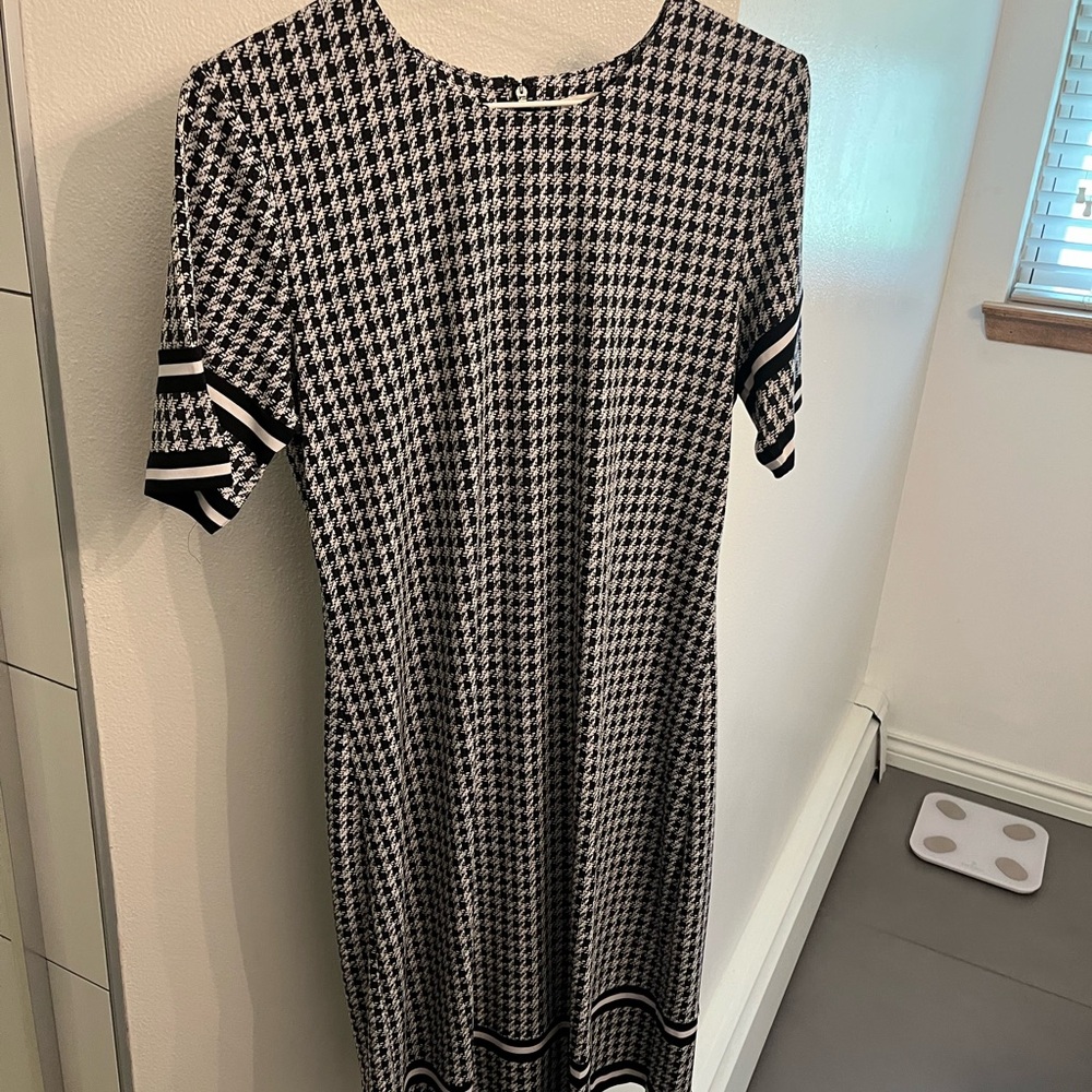 Michael Kors Houndstooth Blazer in Black and White